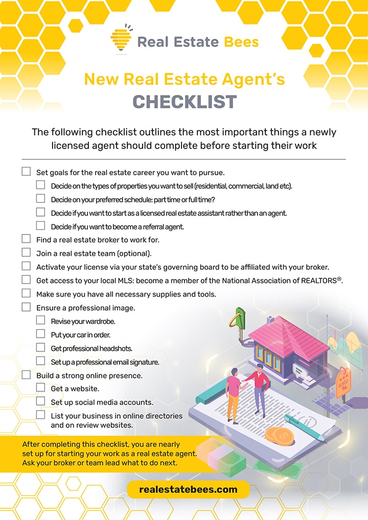 New Real Estate Agent’s Checklist (Real Estate Bees)